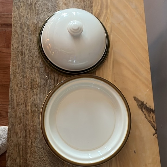 Pfaltzgraff Round Covered Dish Canyon Ridge 7.5” Cheese Dessert Butter 2pc. Set - Picture 4 of 9